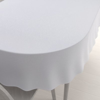 Biante Teflonový oválný ubrus TF-078 Ornamenty studená bílá 120x180 cm – Sleviste.cz