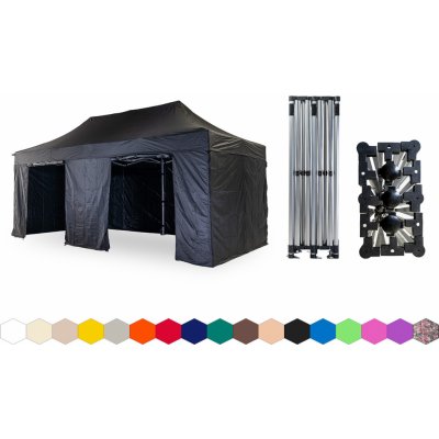 TENTino SMALL HEXAGON 3x6 m 11A - ČERNÁ – Sleviste.cz