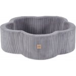 Plush Nest suchý bazén Květinová zóna prémiový šedý manšestr 95 x 30 cm – Sleviste.cz