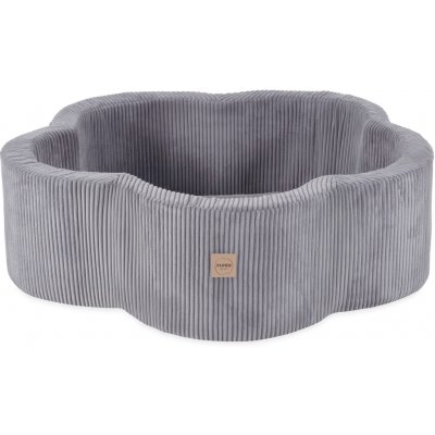 Plush Nest suchý bazén Květinová zóna prémiový šedý manšestr 95 x 30 cm – Sleviste.cz