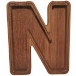 Pokladnička se jménem-dřevěná pokladnička ve tvaru písmene Vyberte písmeno: N – Hledejceny.cz
