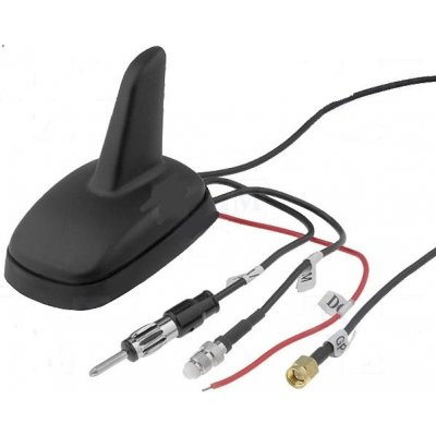 4CARMEDIA Anténa SHARK AM, FM, GPS, GSM DIN, FME-A SMA-A černá 12VDC | Zboží Auto