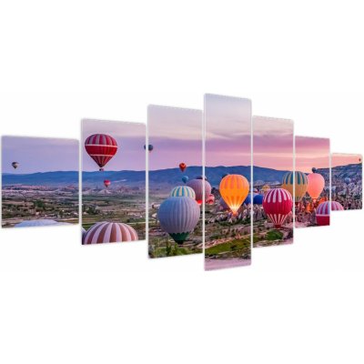 Obraz - Horkovzdušné balóny, sedmidílný 210x100 cm – Hledejceny.cz