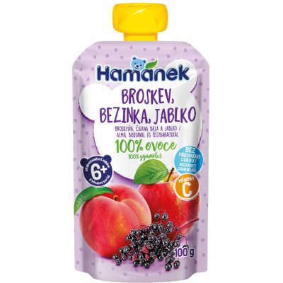 Hamánek kapsička Broskev bezinka jablko 100 g – Zboží Dáma Hamánek kapsička Broskev bezinka jablko 100 g – Zboží Dáma