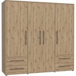 Forte 210 cm se zásuvkami Jupiter D78 Dub Artisan MKSS841 – Zboží Dáma