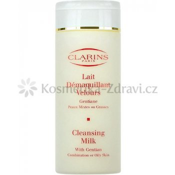 Clarins Cleansing Milk With Gentian čistící mléko pro smíšenou a mastnou pleť 200 ml