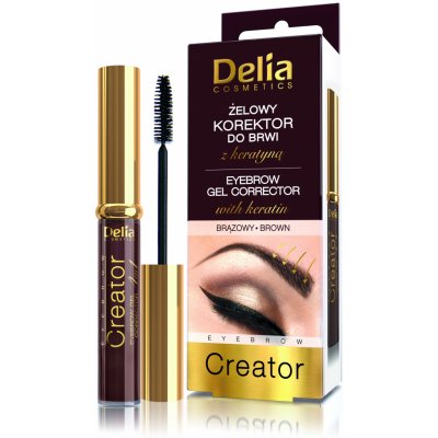 Delia Cosmetics Creator gel na obočí 4v1 Brown 7 ml – Zboží Mobilmania