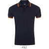 Pánské Tričko SOL's Collection polokošile Pasadena Men krátký rukáv pánská COT-250577y9501 Navy/oranžová