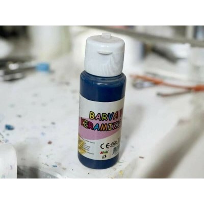 Creatoys akrylová barva na sklo a keramiku 60 ml Prussian blue, pruská modř – Sleviste.cz