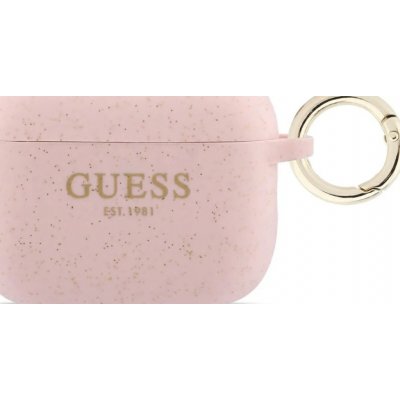 Guess Silikonové třpytivé pouzdro Ring pro AirPods Pro 3 růžové GUAP3SGGEP – Zboží Živě
