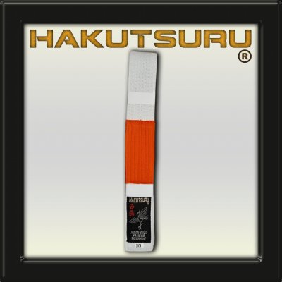 Hakutsuru Equipment Pásek Bílý s Oranžovím koncem – Zboží Dáma