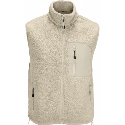 Fur Shear teplá vesta beige/beige – Zboží Dáma