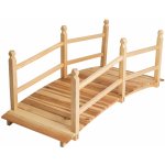 tectake 404379 zahradní můstek dřevěný 137cm - hnědá – Zboží Dáma