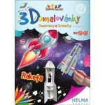 3D omalovánka A4 SET Raketa – Zboží Mobilmania