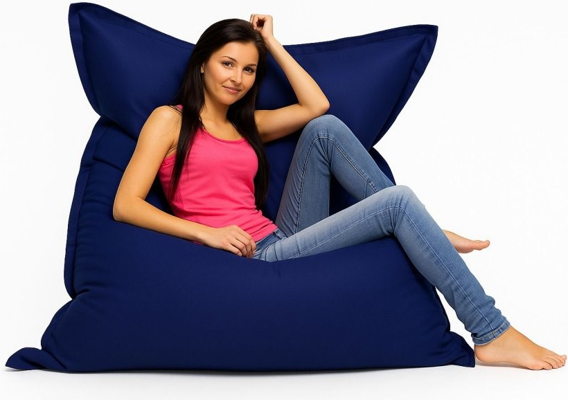 Mekem sedací vak - Polštář 3XL 180x140 obj. 550 L, mat.Nylon, barva tmavě modrá