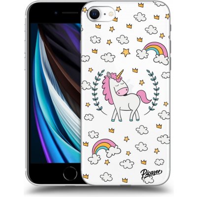 Pouzdro Picasee silikonové Apple iPhone SE 2020 - Unicorn star heaven čiré