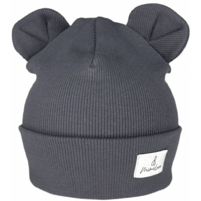 Mimilove Přechodová čepice medvídek Grafitová – Zboží Mobilmania