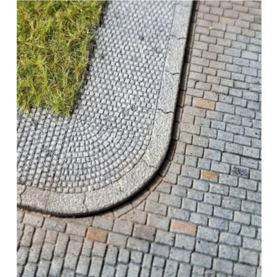 Model Scene H0 Chodníky s obrubníky malá řádková dlažba 48920 – Zboží Mobilmania
