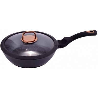 Perfect Home WOK pánev s nepřilnavým povrchem a poklicí Golden Line 24 cm – Hledejceny.cz