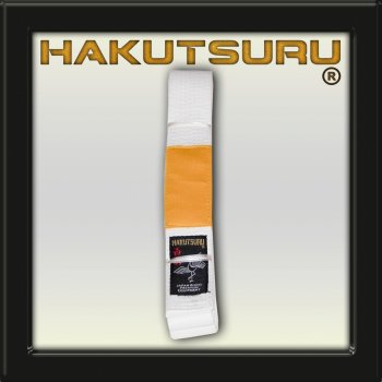 Hakutsuru Equipment Pásek Bílý s Žlutými konci