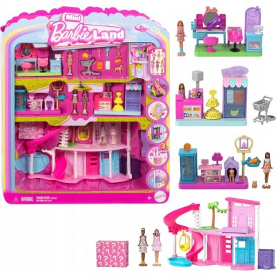 Barbie MiniLand sada s mini domečkem snů s nábytkem a doplňky 4 mini panenkami a 3 mini – Zboží Mobilmania