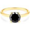 Prsteny Savicki Zásnubní prsten žluté zlato černý diamant ZS25 CZD 1 Z