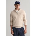 Gant Structured Cotton Half Zip hnědá – Zboží Dáma
