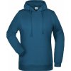 Dámská mikina James & Nicholson dámská mikina s kapucí Basic Hoody JN795 Petrolejová