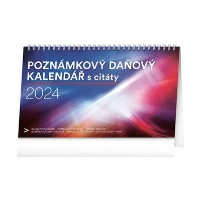 Poznámkový daňový s citáty stolní 2024 – Zbozi.Blesk.cz