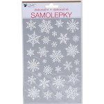 Samolepky bílé s glitry 25x14 cm vločky – Zboží Dáma