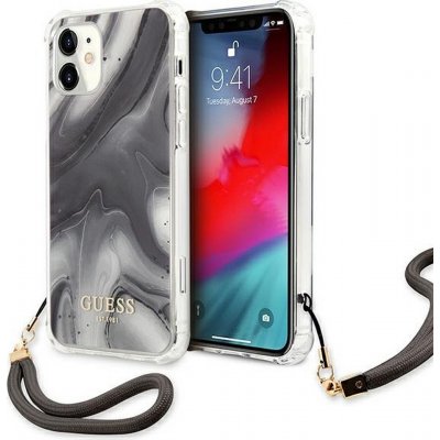 Pouzdro GUESS Originální čelní iPhone 12 MINI kolekce Marble / šedá – Zbozi.Blesk.cz