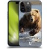 Pouzdro a kryt na mobilní telefon Apple Pouzdro Head Case Apple iPhone 15 Pro Max DIVOČINA – GRIZZLY