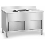 Royal Catering Dvojitá dřezová skříň 140 cm RCHS-1400WS – Sleviste.cz