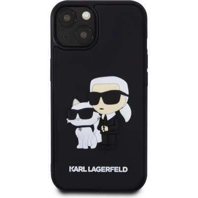 Pouzdro Karl Lagerfeld 3D Rubber Karl and Choupette iPhone 15 černé