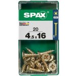 Spax Uni vrut zápust.hlava PZ/Z2 4CUT a plným závitem Yellox 45 x 16 mm 20 ks – Hledejceny.cz