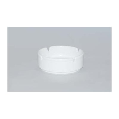 Popelník porcelán bílý reklamní kulatý 10 cm Český porcelán Dubí – Zboží Mobilmania