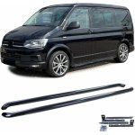 Boční nášlapy Volkswagen Transporter T5/T6/T6.1 krátké - černé (kulaté) – Zboží Mobilmania