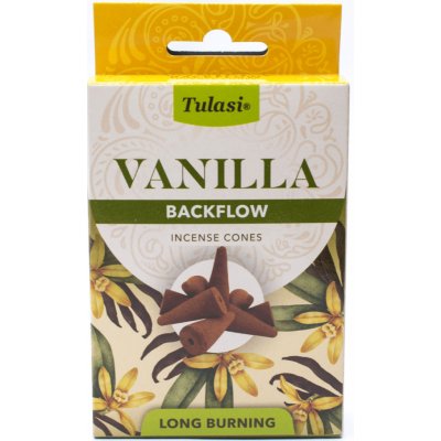 Tulasi Vanilla backflow indické vonné františky 10 ks – Zboží Dáma Tulasi Vanilla backflow indické vonné františky 10 ks – Zboží Dáma