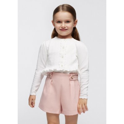 Mayoral svetr rozepínací s volánem a vzorem smetanový – Zboží Mobilmania