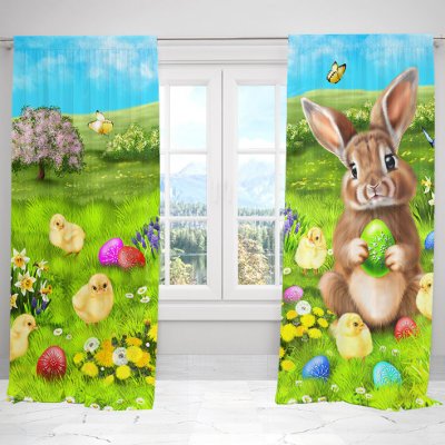 IMPAR Závěsy Králíček a kuřátka (Rozměr : 140x250, Materiál: Blackout) – Hledejceny.cz