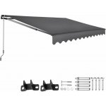 tectake 406133 výsuvná markýza ornella s držákem na zeď - 300 x 250 cm,tmavě šedá – Zboží Mobilmania