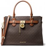 Kabelka Michael Kors London medium logo hnědá – Hledejceny.cz