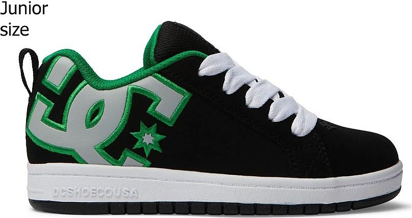 DC Court Graffik Black/Kelly Green