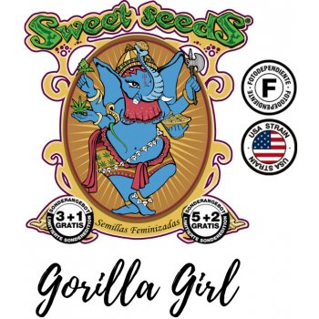 Sweet Seeds Gorilla Girl Fast Version semena neobsahují THC 3 ks