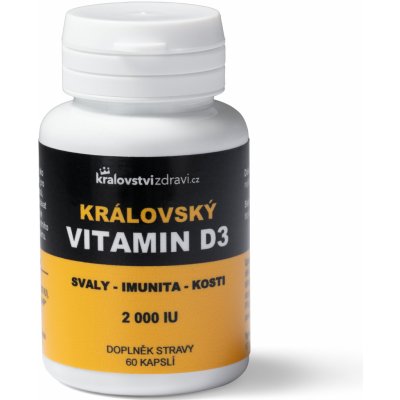 Kralovstvizdravi.cz Královský Vitamin D3, 2000 IU, 60 rostlinných kapslí – Sleviste.cz