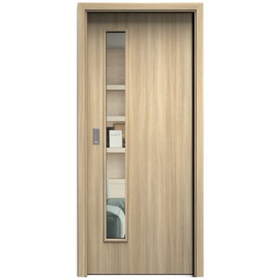 Sapeli Elegant Komfort M60 posuvné dub hikari 100 x 210 cm Čiré sklo – Hledejceny.cz