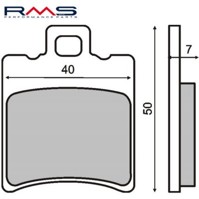 Brzdové destičky RMS 225100190 organické | Zboží Auto