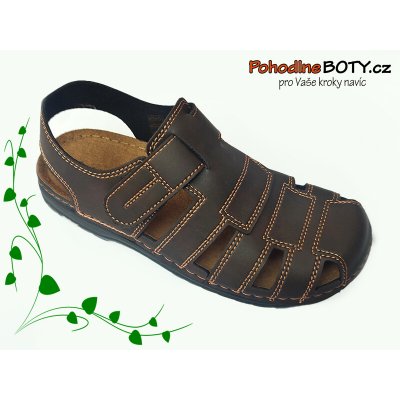 Pánské sandále hnědé Inblu s plnou špicí – Zbozi.Blesk.cz