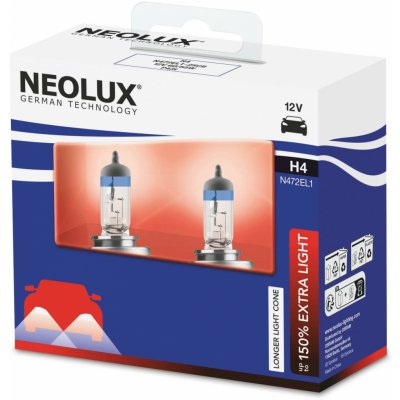 Neolux Extra Light H4 P43t 12V 60/55W 2 ks N472EL1-2SCB – Zboží Mobilmania