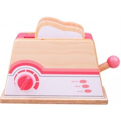 Bigjigs dřevěný toaster růžový
